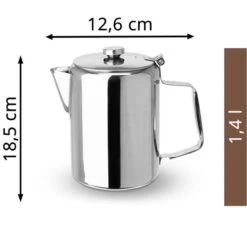 Hendi Tee-Kanne 453407, Edelstahl, Silber, 1,4 L -Haushaltsprodukte 5f3f85665cd7acaddba83c1aab069106a27c2a92 tee kanne hendi 453407 edelstahl