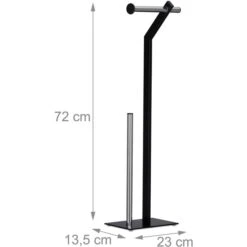 Toilettenpapierspender Relaxdays 4 Kleinrollen, Separater Rollenhalter, Schwarz -Haushaltsprodukte 6079cceca2a7db648b71c83967e8f3a5b6846d29 toilettenpapierspender relaxdays