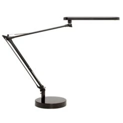 Unilux Schreibtischlampe Mambo LED, Schwarz, Mit Standfuß Und Tischklemme