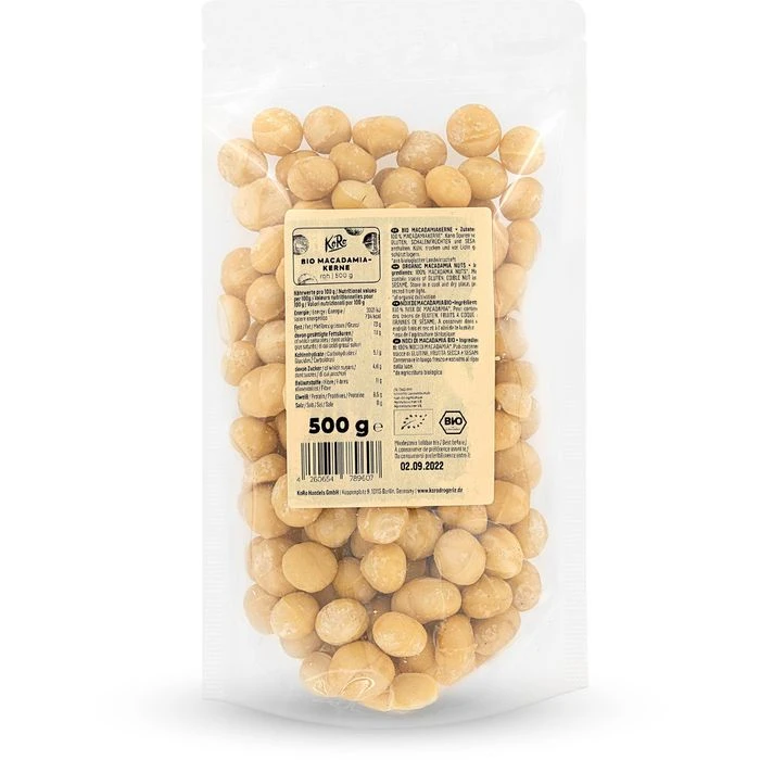 KoRo Macadamianüsse Ganze Nüsse, Roh, BIO, Ungeröstet Und Ungesalzen, 500g 1 KoRo Macadamianüsse Ganze Nüsse, Roh, BIO, Ungeröstet Und Ungesalzen, 500g
