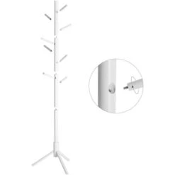 Vasagle Garderobenständer RCR04WT, Mit 8 Haken, Holz, Weiß -Haushaltsprodukte 64b7a1c6cedff170726abf591e19c94d068e2393 garderobenstaender vasagle rcr04wt