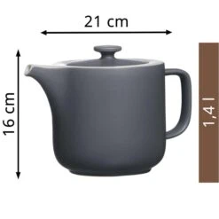 Ritzenhoff&Breker Tee-Kanne Jasper, Keramik, Grau, 1,4 L -Haushaltsprodukte 651e6c029d9cea619dda67ad907a9bb86658f232 tee kanne ritzenhoffundbreker jasper keramik