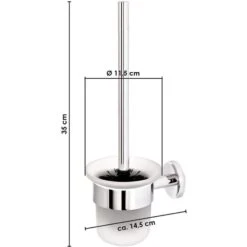 Bremermann WC-Bürste WC-Garnitur Lucente, Weiß, Bürstenhalter Aus Glas, Zur Wandmontage -Haushaltsprodukte 658717e064007ccab6f78ebc52ee1051af4a19e2 wc buerste bremermann wc garnitur lucente weiss
