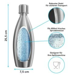 Lichtenwerk Karaffe SodaSteel Edelstahl, Mit Deckel, 0,9 Liter -Haushaltsprodukte 69c915280f5befa4900e23c76fac89e69e796780 karaffe lichtenwerk sodasteel edelstahl