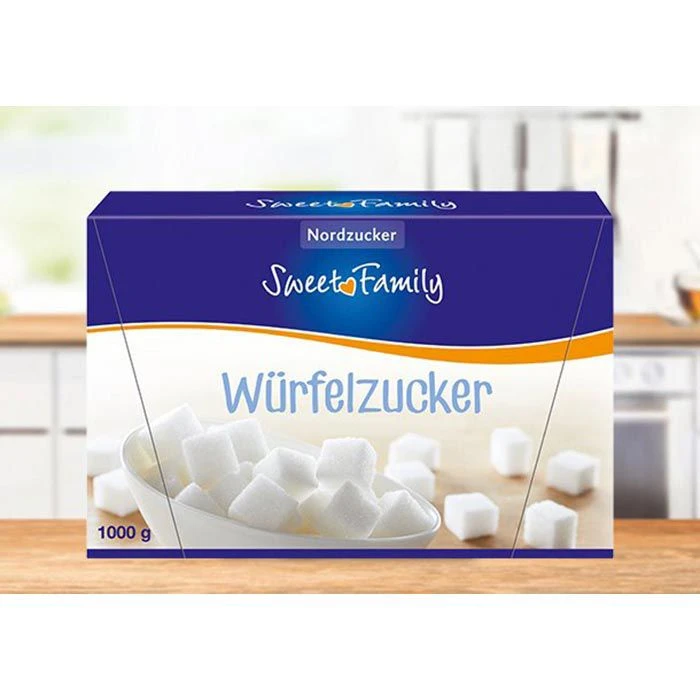 Sweet-Family Zucker Würfelzucker, Weiß, 1000g 4 Sweet-Family Zucker Würfelzucker, Weiß, 1000g – Bild 4
