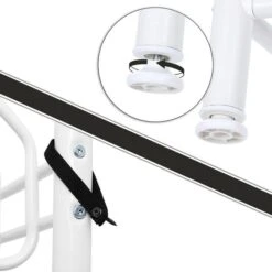 Songmics Garderobenständer HSR04W, Mit 18 Haken, Metall, Weiß -Haushaltsprodukte 701fd12a2aa4dfb7d6e02d2e969b60ccfa5351d7 garderobenstaender songmics hsr04w