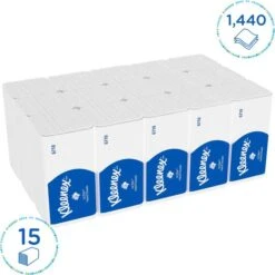 Kimberly-Clark Papierhandtücher Kleenex Ultra 6710, 3-lagig, Interfold-Falz, 21,5 X 31,8cm, 1440 Stück -Haushaltsprodukte 74d10dd03543b69bedaa5c38df278066cf57bdaf papierhandtuecher kleenex ultra 6710