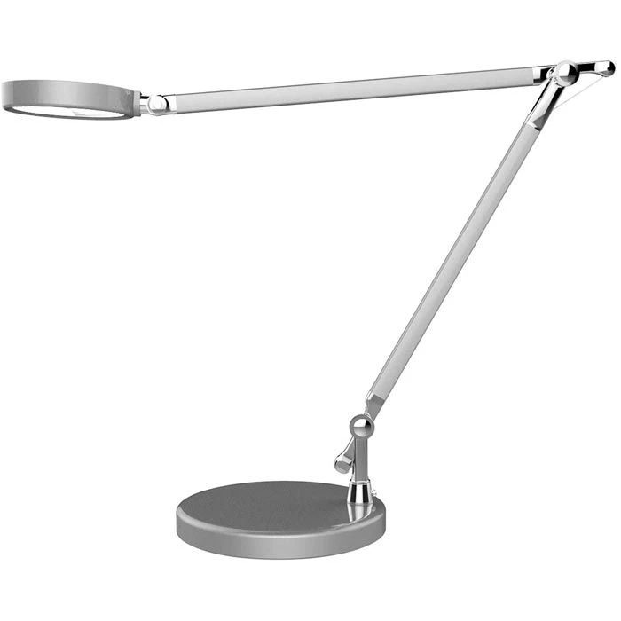 Unilux Schreibtischlampe Senza LED, Dimmbar, Silber, Standfuß 1 Unilux Schreibtischlampe Senza LED, Dimmbar, Silber, Standfuß