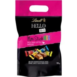 Lindt Minischokolade HELLO XXL Mini Stick, Mix, Mini-Riegel, 85 Stück, 900g