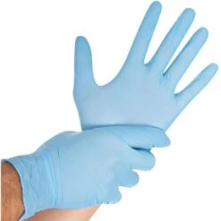 Franz-Mensch Einmalhandschuhe Safe Light, 2705, Nitril, Puderfrei, Blau, 100 Stück, Größe M -Haushaltsprodukte 78a8dcd3dd4237529c51324ba33be70ea551d6c7 einmalhandschuhe franz mensch safe light 2705