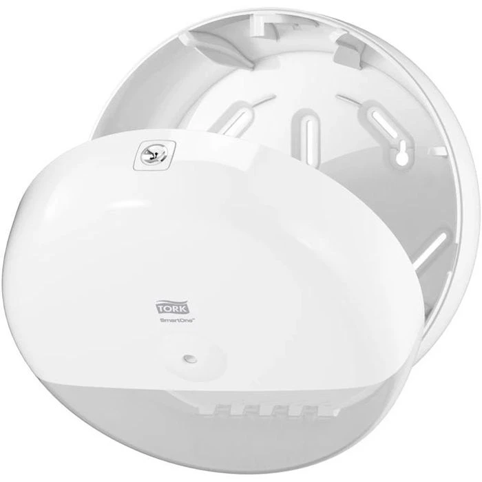 Tork Toilettenpapierspender SmartOne, 680000, T8, Kunststoff, Für Jumbo Rollen, Weiß 4 Tork Toilettenpapierspender SmartOne, 680000, T8, Kunststoff, Für Jumbo Rollen, Weiß – Bild 4