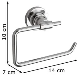 Tesa Toilettenpapierspender Luup, 40287, Ohne Bohren, Metall, Für 1 Kleinrolle, Silber -Haushaltsprodukte 7babae82b5dd3d3e06659ddea6f79ddf5a5f91f3 toilettenpapierspender tesa luup 40287