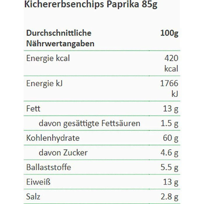 Lorenz Chips Paprika, Kichererbsen Chips, 85g 5 Lorenz Chips Paprika, Kichererbsen Chips, 85g – Bild 5