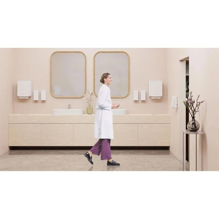 CWS Handtuchspender PureLine Paperroll NT Hybrid, 1700346 Schloss & Panel Für Rollenhandtücher Weiß 4 CWS Handtuchspender PureLine Paperroll NT Hybrid, 1700346 Schloss & Panel Für Rollenhandtücher Weiß – Bild 4