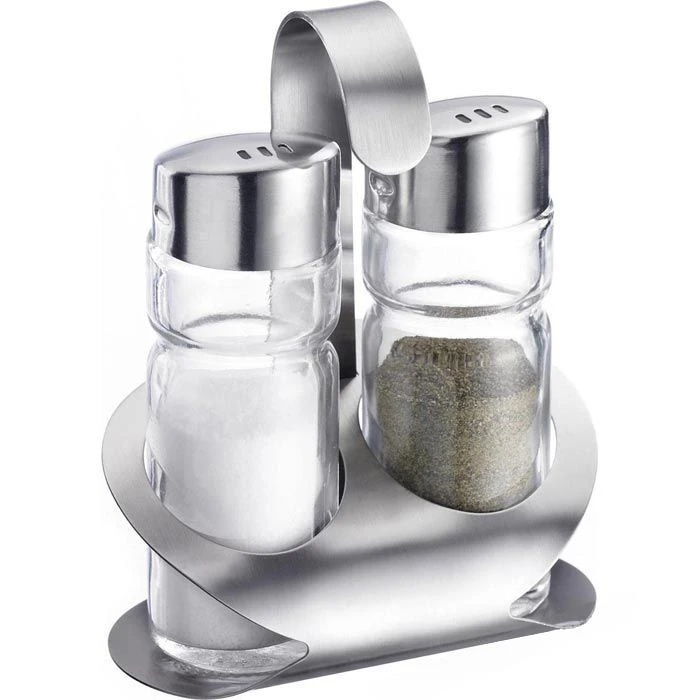 Westmark Salz-und-Pfefferstreuer Wien 65022260, Set Mit Menage, Aus Glas / Edelstahl, Transparent 1 Westmark Salz-und-Pfefferstreuer Wien 65022260, Set Mit Menage, Aus Glas / Edelstahl, Transparent