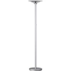 Unilux Stehlampe Variaglass LED Deckenfluter, Dimmbar, Silber, 2200 Lm, Höhe 180 Cm