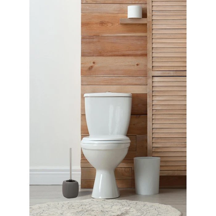 Wenko WC-Bürste Faro Grey, Grau, Bürstenhalter Aus Keramik 2 Wenko WC-Bürste Faro Grey, Grau, Bürstenhalter Aus Keramik – Bild 2