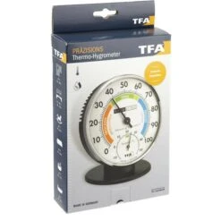 TFA Thermo-Hygrometer 45.2033 Analog, Standfuß, Verchromt -Haushaltsprodukte 9246ff0a90e0b04426b083a61496a499da7c3d58 thermo hygrometer tfa 45.2033 innen