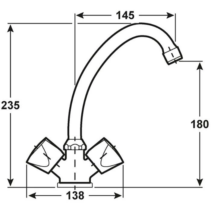 Cornat Waschtischarmatur Lisa, Chrom, Hochdruck, Schwenkbar 2 Cornat Waschtischarmatur Lisa, Chrom, Hochdruck, Schwenkbar – Bild 2