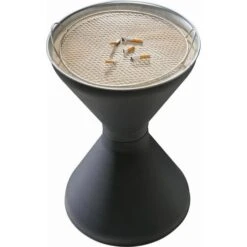 APS Aschenbecher Diabolo, 00574, Standascher Aus Kunststoff, Inkl. Sand, Schwarz