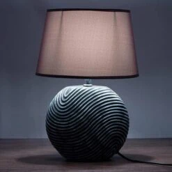 Schreibtischlampe BRUBAKER Grau, Mit Keramik-Standfuß, 2 Stück -Haushaltsprodukte 98a62f74e52ca1b352cb22c898d8f184cdd61895 schreibtischlampe brubaker zen garden