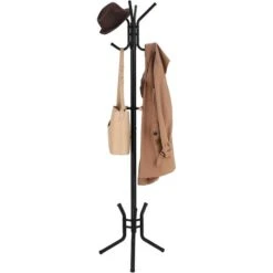 Songmics Garderobenständer RCR17B, Mit 12 Haken, Metall, Schwarz -Haushaltsprodukte 9984908621d8a55bd74af180a82c8a085ec6f07e garderobenstaender songmics rcr17b