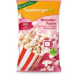 Seeberger Popcorn Mikrowellen-Popcorn, Süß, 90g