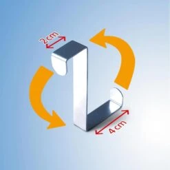 Wenko Kleiderhaken 4214062100, Für Die Tür, Silber, Edelstahl, 1 Haken, 6 Stück -Haushaltsprodukte 9debf2e5ee6eabc368b7163a2c599e712f0003f2 kleiderhaken wenko 4214062100