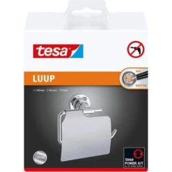 Tesa Toilettenpapierspender Luup Mit Deckel 40288, Ohne Bohren, Metall, Für 1 Kleinrolle, Silber -Haushaltsprodukte 9ef72e1882b80e52adce6b9ea8a7fe218b677445 toilettenpapierspender tesa luup mit deckel 40288