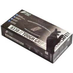 NITRAS Einmalhandschuhe Tough Grip N, Nitril, 8330, Puderfrei, Schwarz, 50 Stück, Gr. XL -Haushaltsprodukte a29c68fda120b3613174b1400a392a921d49241d einmalhandschuhe nitras tough grip n nitril 8330