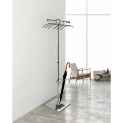 Kerkmann Garderobenständer G12E, 6906, Mit 6 Kleiderbügeln, Edelstahl, Silber -Haushaltsprodukte a2a223dd0bc856087fd85558216386135c9be7f0 garderobenstaender kerkmann g12e 6906