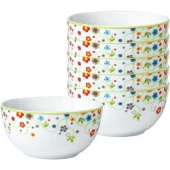 Van-Well Müslischale Vario Flower, Porzellan, Mit Dekor, 14cm, Set, 6 Stück -Haushaltsprodukte a2e8172c2ff5460d5f460093f0e34deff5899d03 mueslischale van well vario flower