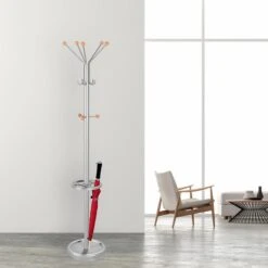 Kerkmann Garderobenständer TK2, 6068, Mit 10 Haken, Metall, Silber -Haushaltsprodukte a31f8e8fab9c143598b72fece4e79b363f08b1f6 garderobenstaender kerkmann tk2 6068