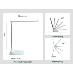 Unilux Schreibtischlampe Popy LED, Dimmbar, Weiß, Mit Standfuß -Haushaltsprodukte a712a7386a76826c882e738f8a423f4e08c8dfa3 schreibtischlampe unilux popy led