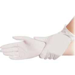 Franz-Mensch Einmalhandschuhe Safe Nitril Puderfrei, Weiß, Größe L, 100 Stück -Haushaltsprodukte a8ae5697d38e99e01f03c906bb6f0e89b025936e einmalhandschuhe franz mensch safe nitril 27010