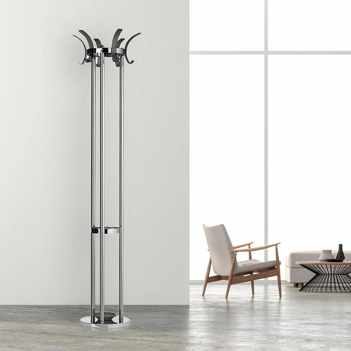 Alco Garderobenständer 2872-11, Mit 12 Haken, Metall, Silber / Schwarz 3 Alco Garderobenständer 2872-11, Mit 12 Haken, Metall, Silber / Schwarz – Bild 3