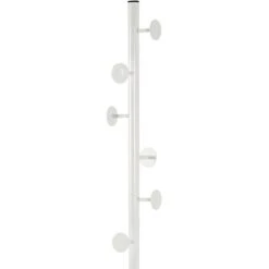 Haku-Möbel Garderobenständer 19385, Mit 6 Haken, Metall, Weiß -Haushaltsprodukte ab2b5112a62c6f77f9463dbeae459ba64571064c garderobenstaender haku moebel 19385