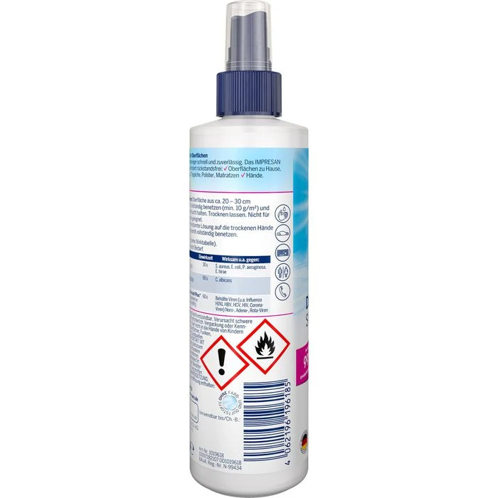Impresan 3531 Hygienespray, Pumpspray, 250ml, Desinfektionsmittel 4 Impresan 3531 Hygienespray, Pumpspray, 250ml, Desinfektionsmittel – Bild 4