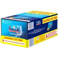 Finish Spülmaschinentabs Calgonit, Classic, Geschirr-Reiniger, 210 Tabs