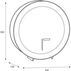 Katrin Toilettenpapierspender Gigant L, 997016, Metall, Für Jumbo Rollen, Weiß -Haushaltsprodukte b33dfc1f2011dfb47b2e940e81aca035898bfbc3 toilettenpapierspender katrin gigant l 997016