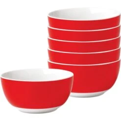 Van-Well Müslischale Vario, Porzellan, Rot, 14cm, Set, 6 Stück -Haushaltsprodukte b37cfb2885cf28c27ee80ce969e07ccbd0e98d23 mueslischale van well vario