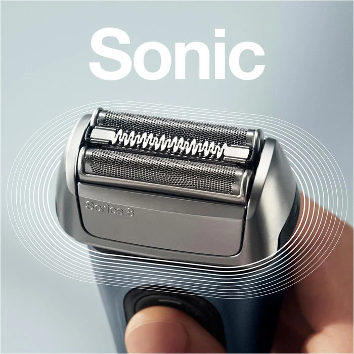 Braun Elektrorasierer Series 8 8413s, Fjordgrau, Wet & Dry, 3+1 Scherkopf, Mit Trimmer & Reise-Etui 4 Braun Elektrorasierer Series 8 8413s, Fjordgrau, Wet & Dry, 3+1 Scherkopf, Mit Trimmer & Reise-Etui – Bild 4