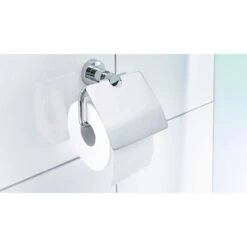 Tesa Toilettenpapierspender Loxx Mit Deckel 40273, Ohne Bohren, Metall, Für 1 Kleinrolle, Silber -Haushaltsprodukte b4137b4ca3c8cafd231dbf8d081816a75db293d9 toilettenpapierspender tesa loxx mit deckel 40273
