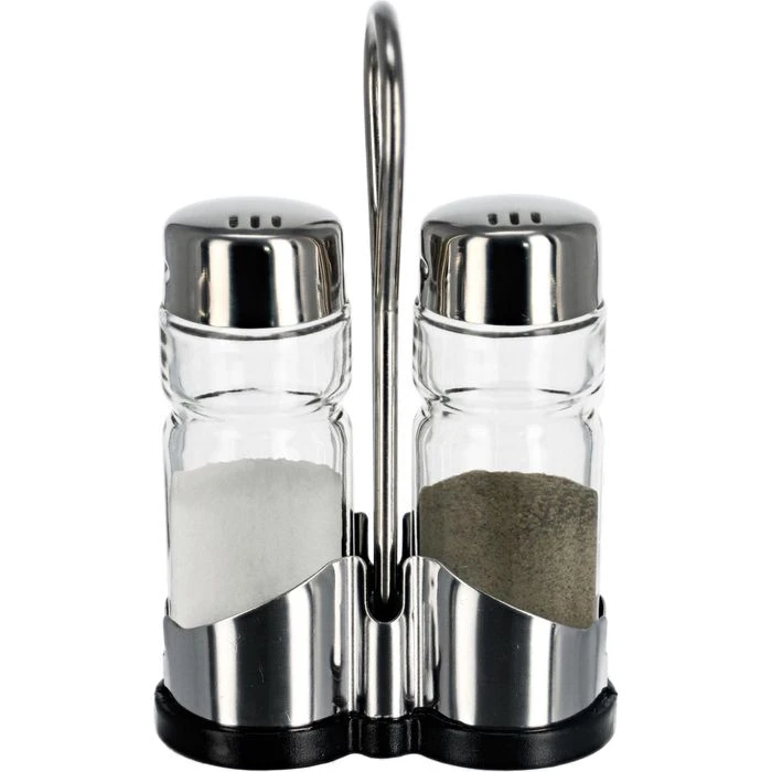 APS Salz-und-Pfefferstreuer Economic, Set, Mit Menage, Aus Edelstahl / Glas, Transparent 1 APS Salz-und-Pfefferstreuer Economic, Set, Mit Menage, Aus Edelstahl / Glas, Transparent