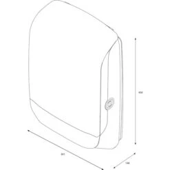 Katrin Handtuchspender Inclusive M, 90168, Kunststoff, Für 600 Falthandtücher, Weiß -Haushaltsprodukte b72fcb7262c49238a3b5ed2f76a39ca9ee994fd2 handtuchspender katrin inclusive m 90168