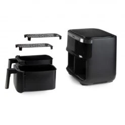 Domo Fritteuse Deli-Fryer Double Fry Zone, DO576FR, Heißluftfritteuse, 2 Backzonen, Für 2x 4 Liter -Haushaltsprodukte b8aeb9cf344130a5a12ac984e23ff6a01608a5b3 fritteuse domo deli fryer double fry zone do576fr