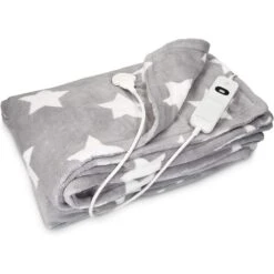 Navaris Heizdecke XXL, Grau, 3 Temperaturen, Abschaltautomatik, 180 X 130cm