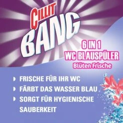 Cillit-Bang WC-Duftspüler Blue Wave 6 Blüten, Frische, Im Korb -Haushaltsprodukte baf2123ab12b7097875e7694730b69d5e7d403a4 wc duftspueler cillit bang blue wave 6 blueten