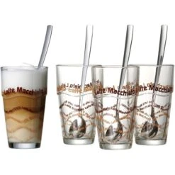 Ritzenhoff&Breker Kaffeegläser Latte Macchiato, Set Mit Löffel, 370ml, 8-teilig -Haushaltsprodukte bce2a9f5d1bd65747b74febcdfcdaf9632910d9f kaffeeglaeser ritzenhoffundbreker latte macchiato