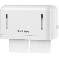 Satino By Wepa Toilettenpapierspender, 331480, Kunststoff, Zur Einzelblattentnahme, Weiß